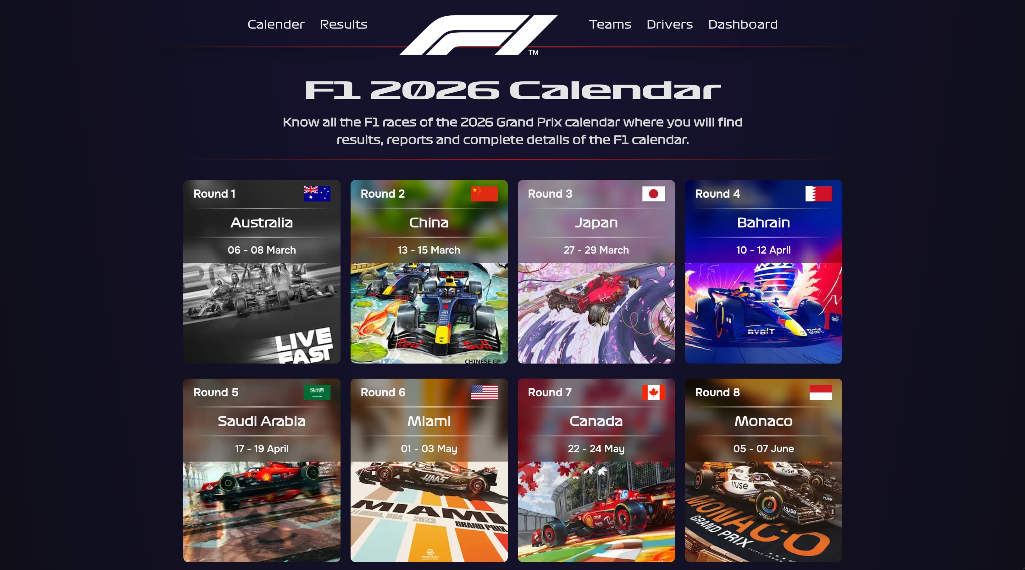 Race Calendar